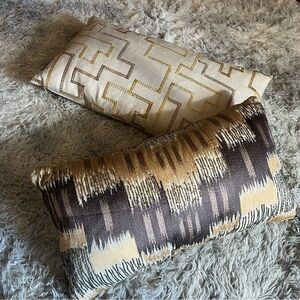 Pier One set of two fall or neutral throw pillows